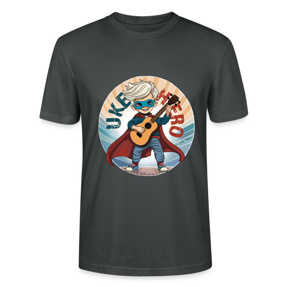 Ukulele T-Shirt Unisex - "UKE-Hero" - Anthrazit