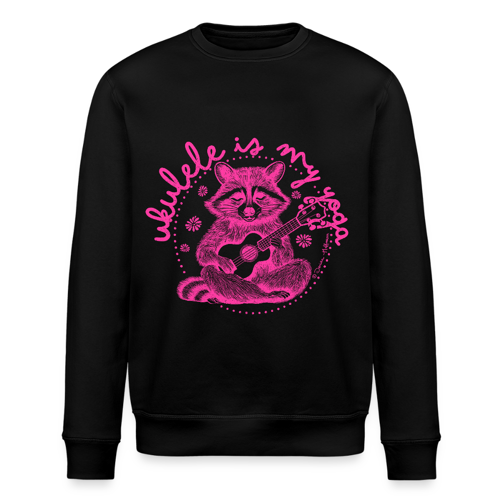Ukulele-Sweatshirt - "Ukulele is my yoga" - Schwarz