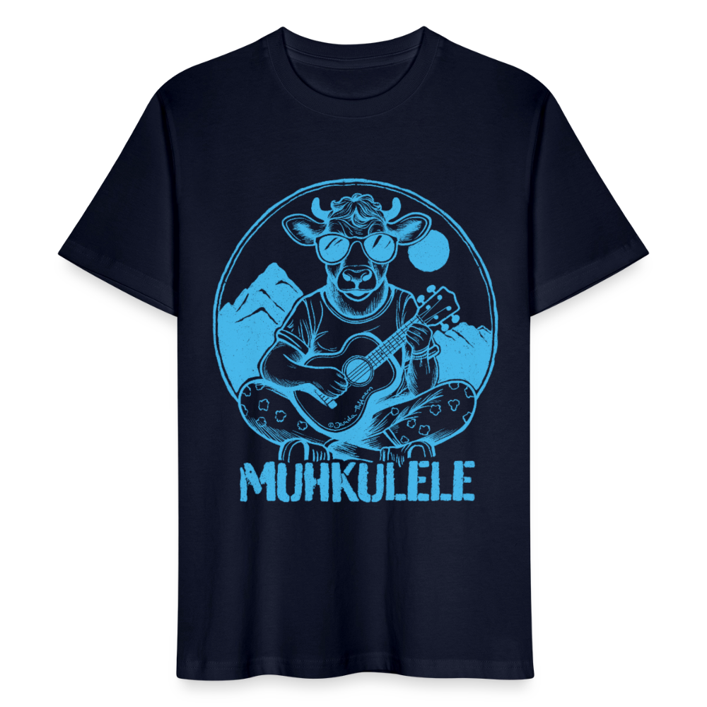 Ukulele Unisex T-Shirt - "Muhkulele" - Navy