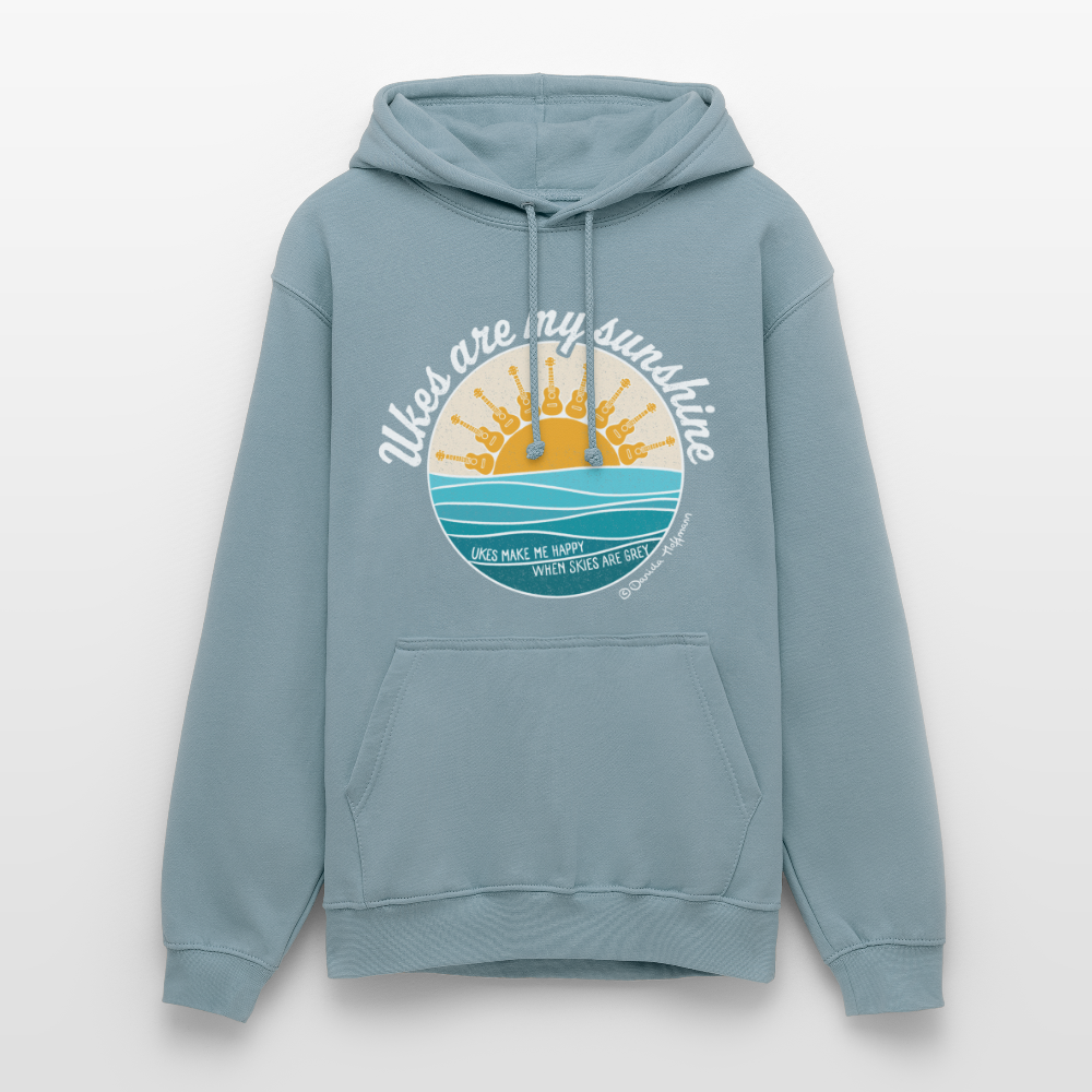 Ukulele Unisex Hoodie - "Ukes are my sunshine" - blue edition - Nebelblau
