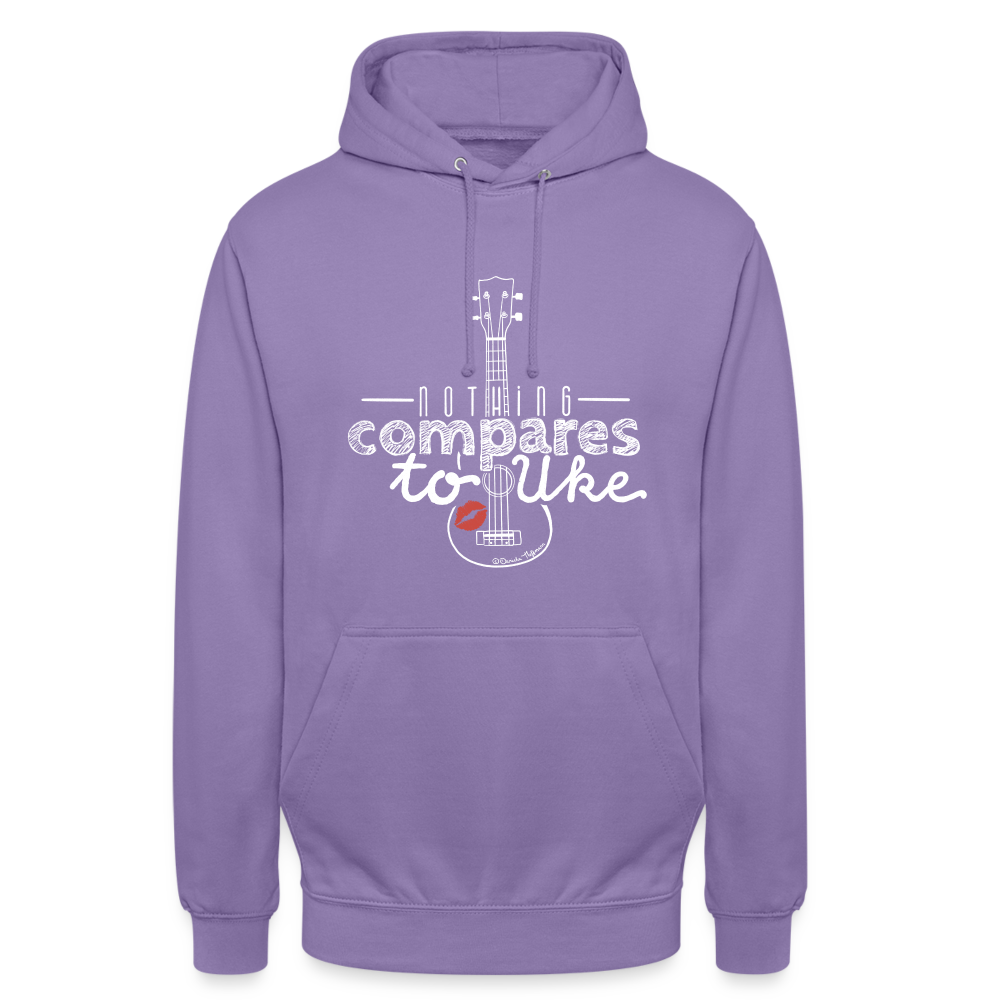 Ukulele Unisex Hoodie - "Nothing compares to Uke" - Lavendel