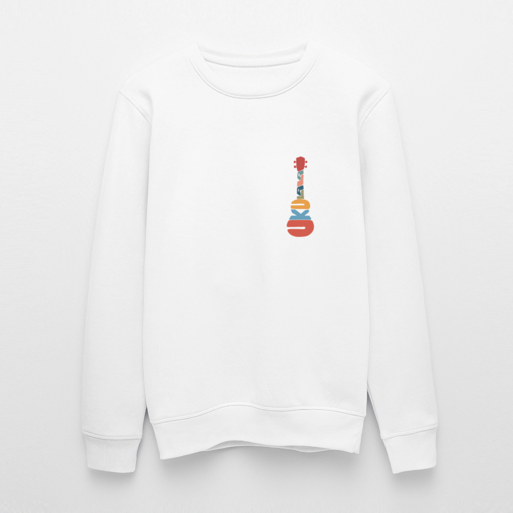 Ukulele-Sweatshirt - "Modern Flowers" - Weiß