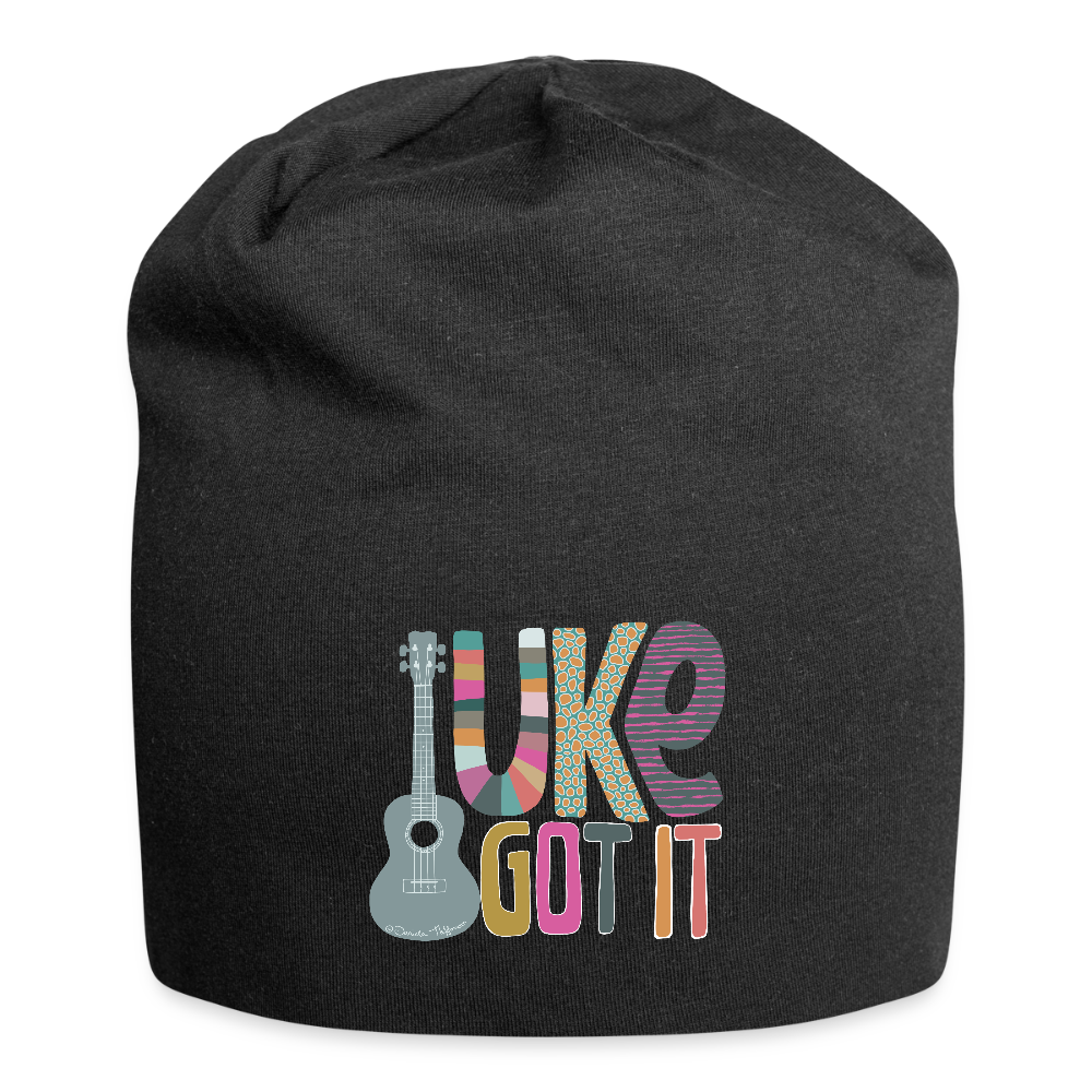 Jersey-Beanie - "Uke got it" - Schwarz