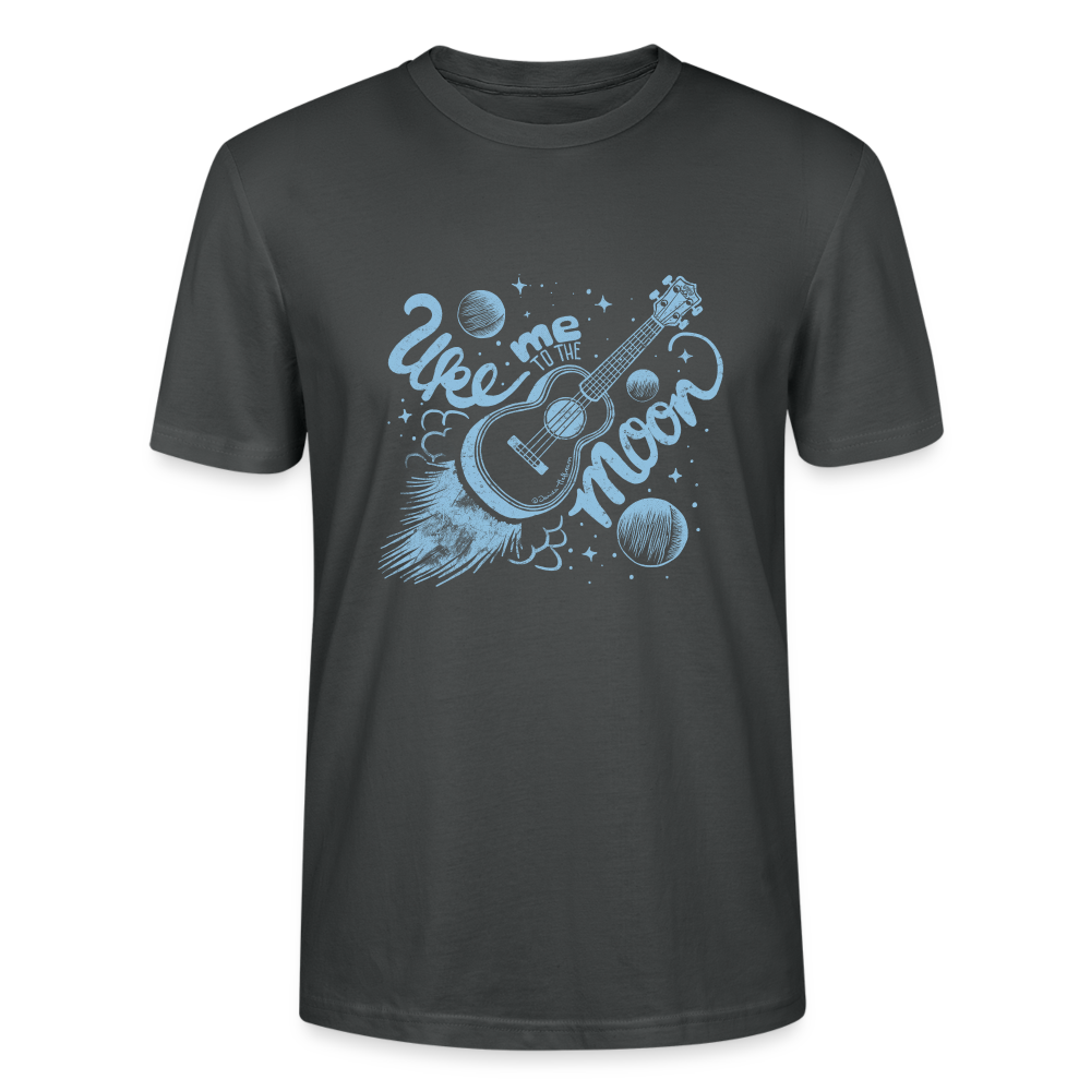 Ukulele T-Shirt Unisex - "Uke me to the moon" - Anthrazit