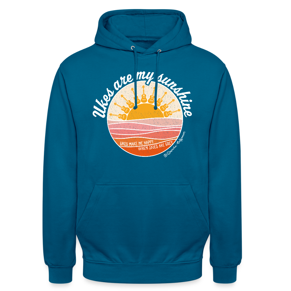 Ukulele Unisex Hoodie - "Ukes are my sunshine" - Tiefseeblau
