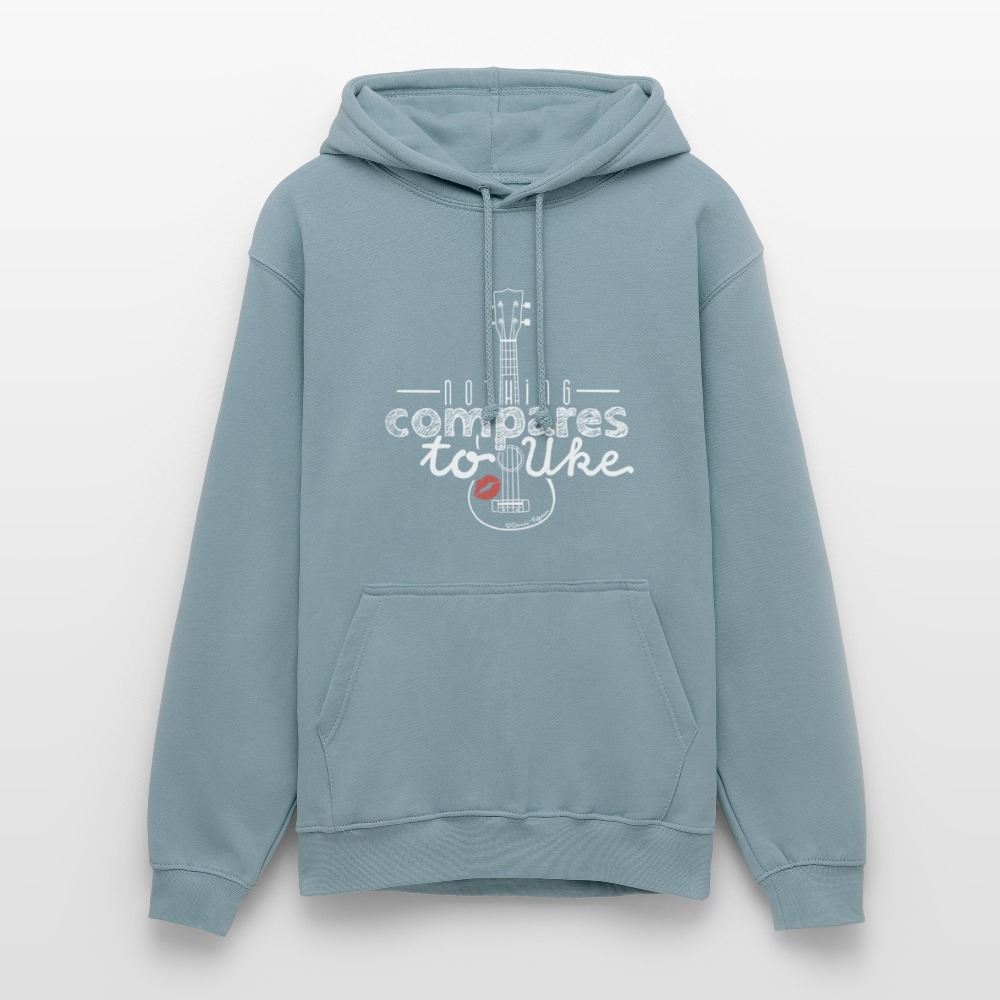 Ukulele Unisex Hoodie - "Nothing compares to Uke" - Nebelblau