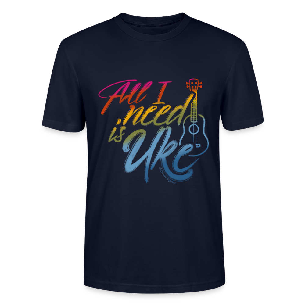 Ukulele T-Shirt Unisex - "All I need is Uke" - Navy