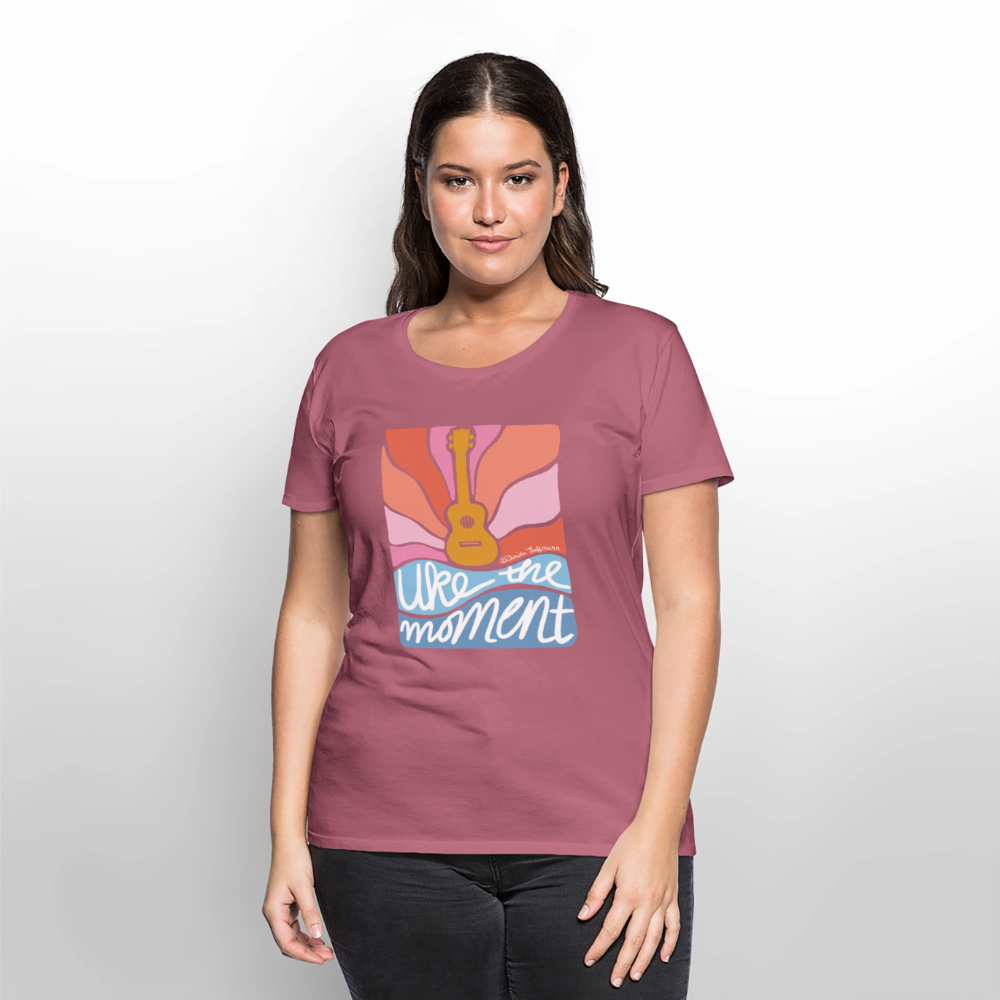 Damen Premium T-Shirt - "Uke the moment" - Mauve