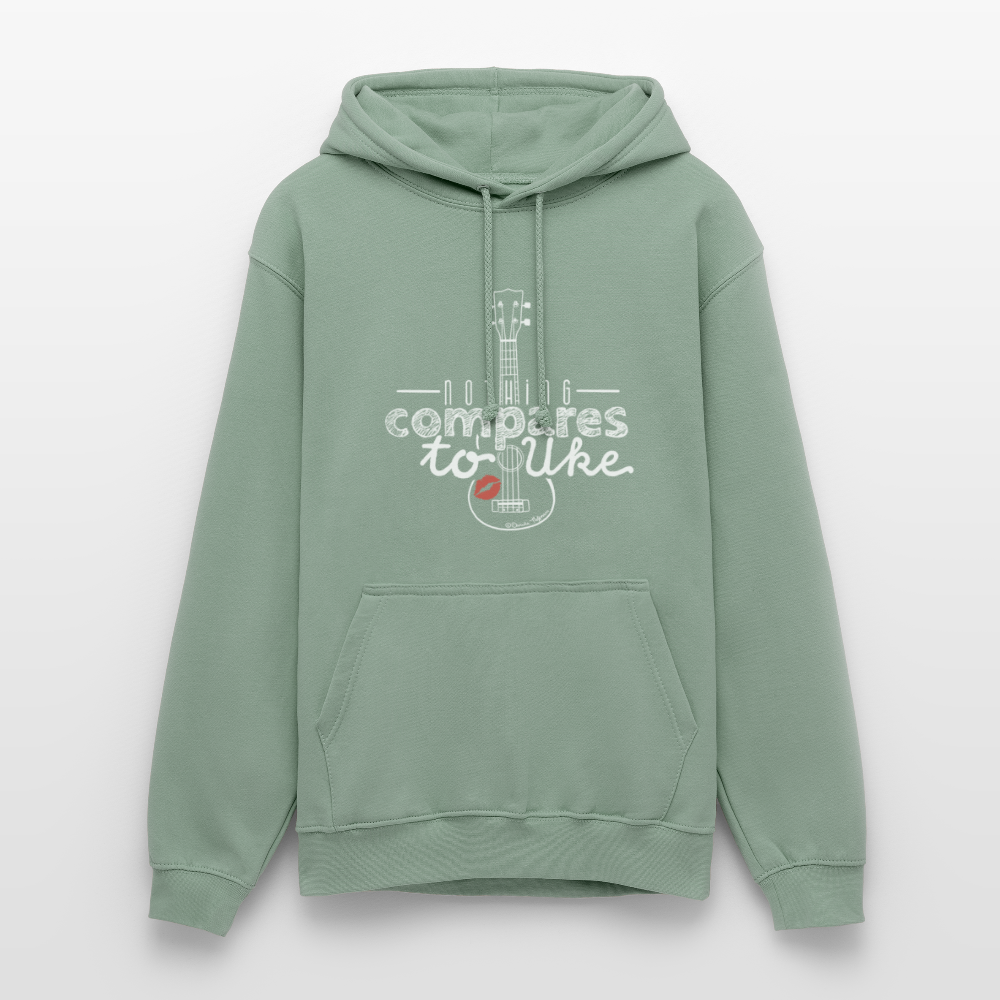Ukulele Unisex Hoodie - "Nothing compares to Uke" - Graugrün