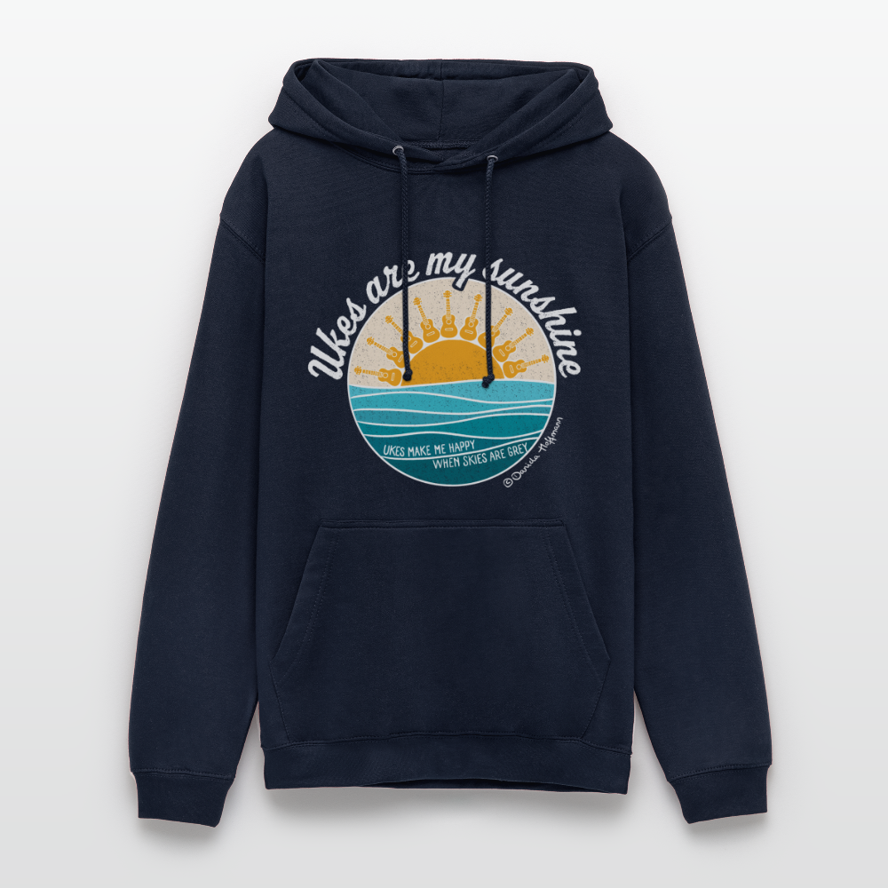 Ukulele Unisex Hoodie - "Ukes are my sunshine" - blue edition - Navy