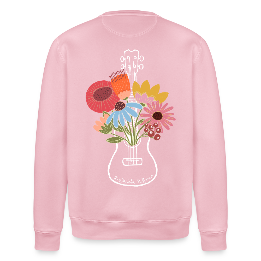 Ukulele-Sweatshirt - "Flower Power" - Hellrosa