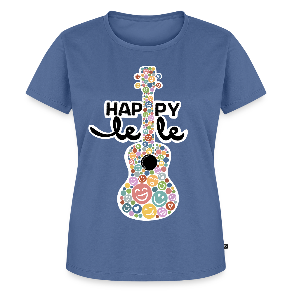 Damen Premium T-Shirt - "HAPPY-lele" - Taubenblau