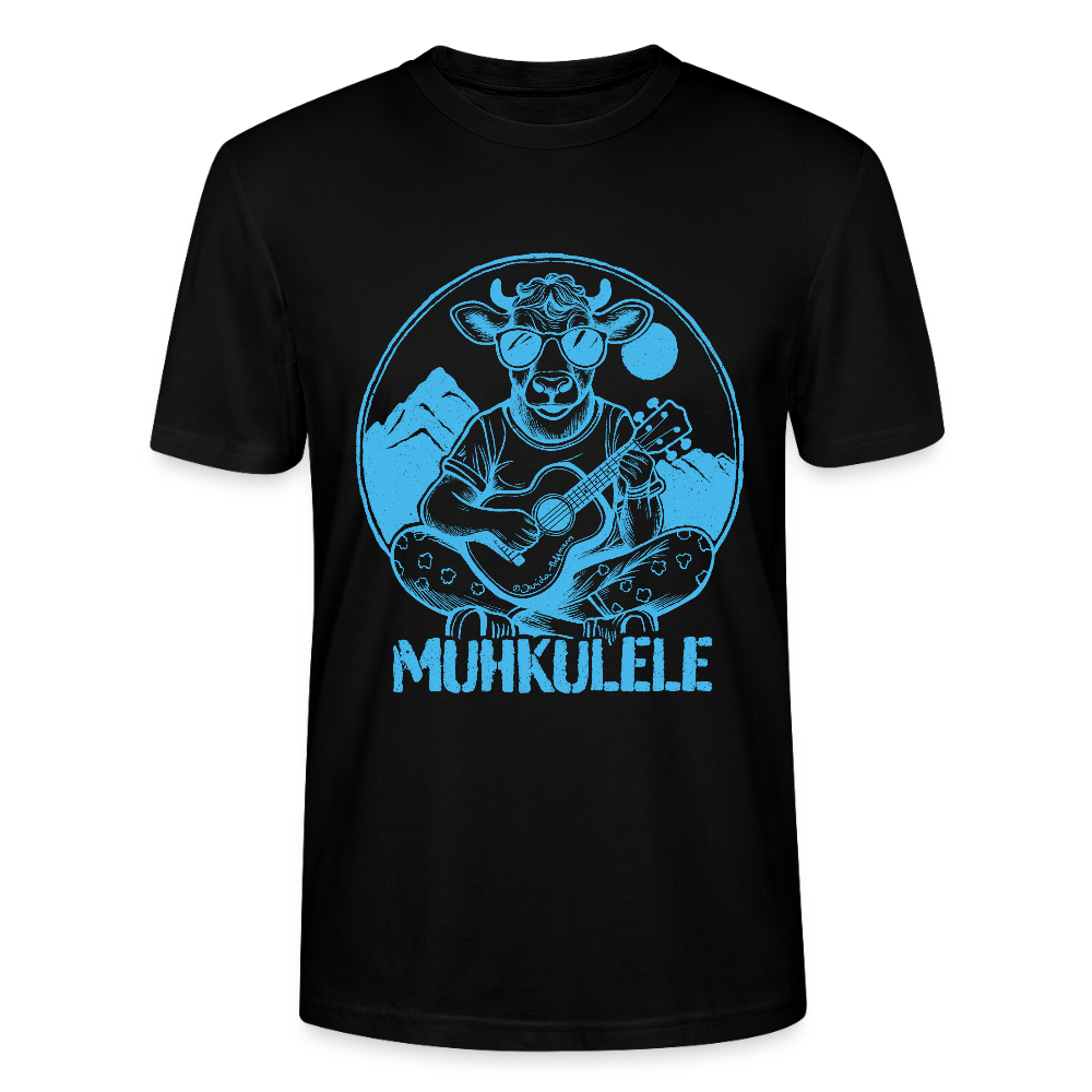 Ukulele Unisex T-Shirt - "Muhkulele" - Schwarz