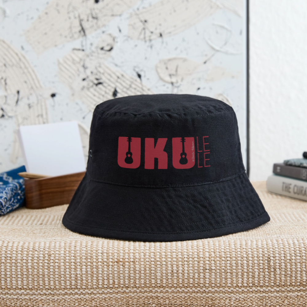 Bucket Hat - "UKU - LELE" - Schwarz