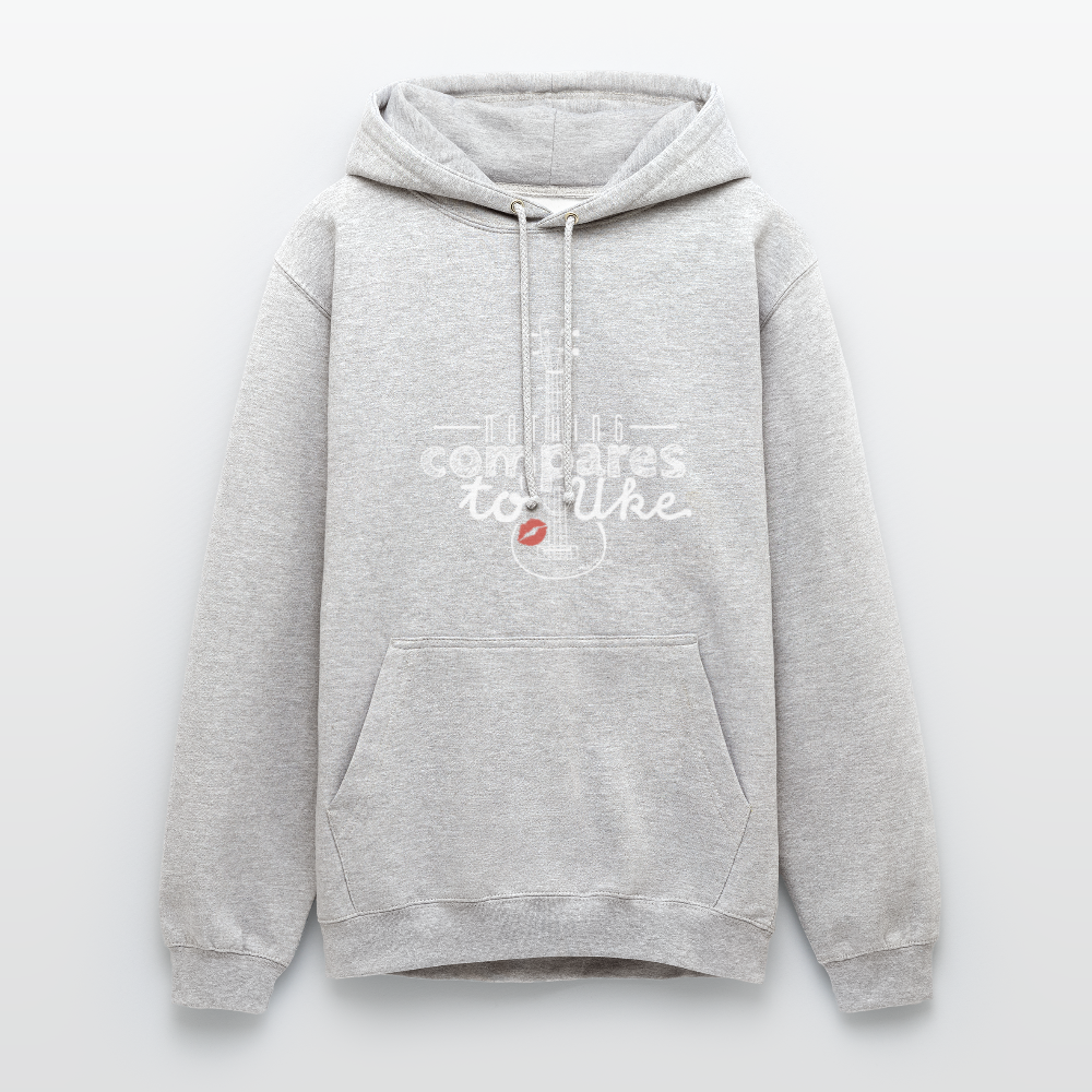 Ukulele Unisex Hoodie - "Nothing compares to Uke" - Hellgrau meliert