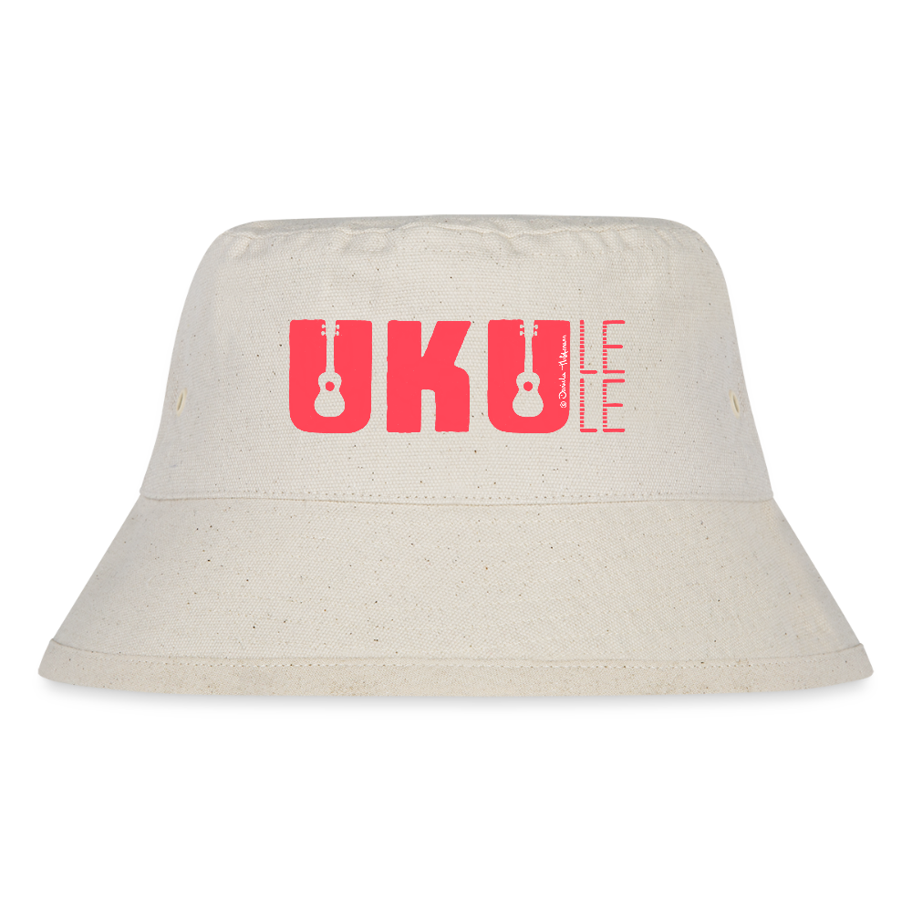 Bucket Hat - "UKU - LELE" - Naturweiß