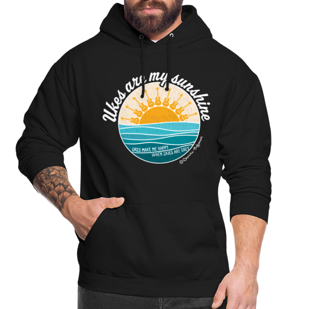 Ukulele Unisex Hoodie - "Ukes are my sunshine" - blue edition - Schwarz