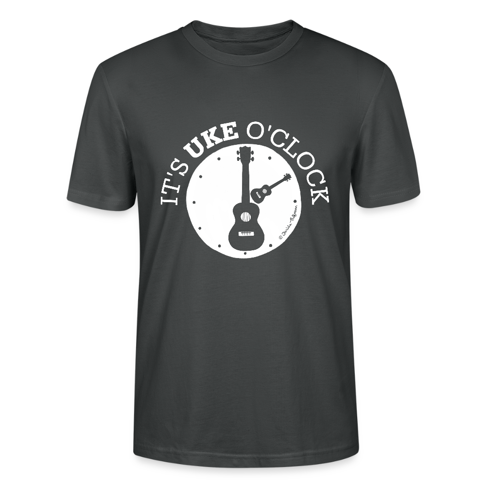 Unisex Ukulele-T-Shirt - "It's UKE o'clock" - Anthrazit