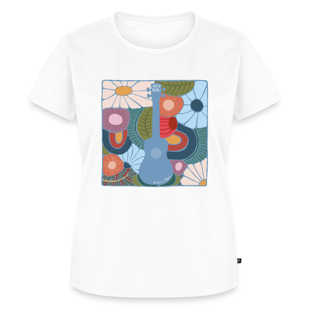 Damen Premium T-Shirt - "Modern Flowers" - Weiß