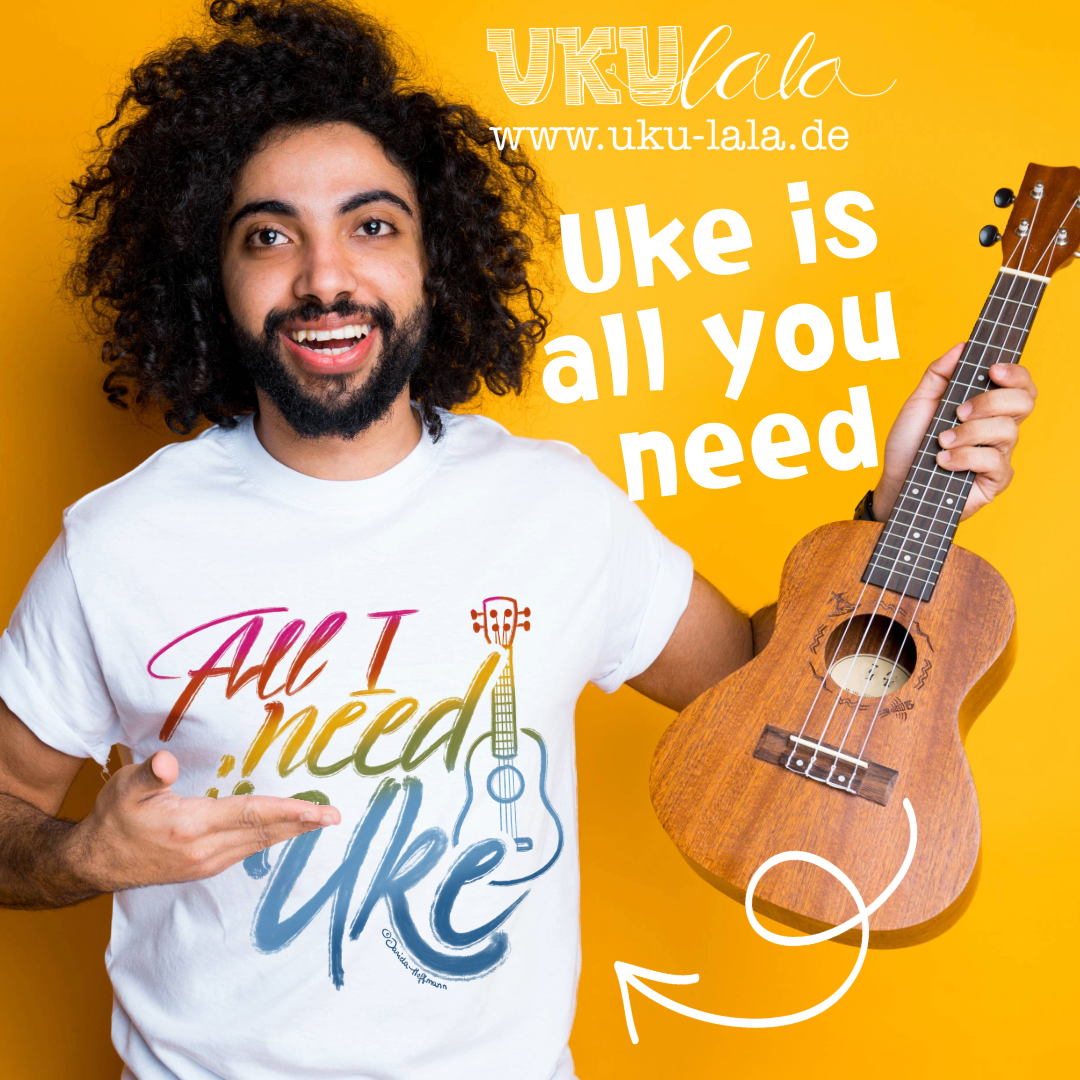 Ukulele T-Shirt Unisex - "All I need is Uke"