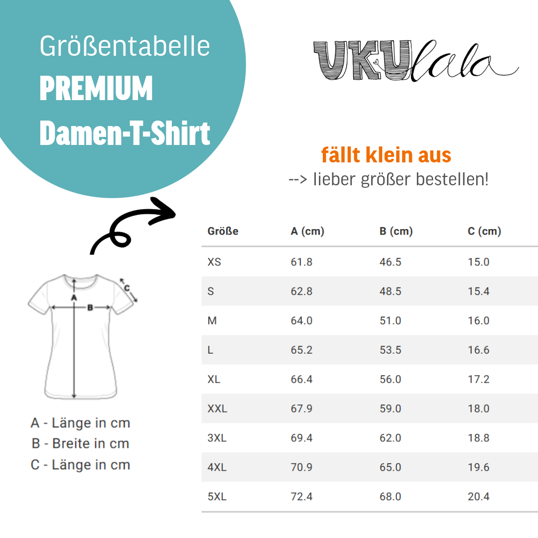 Damen Premium T-Shirt - Ukulele im Blumenmeer