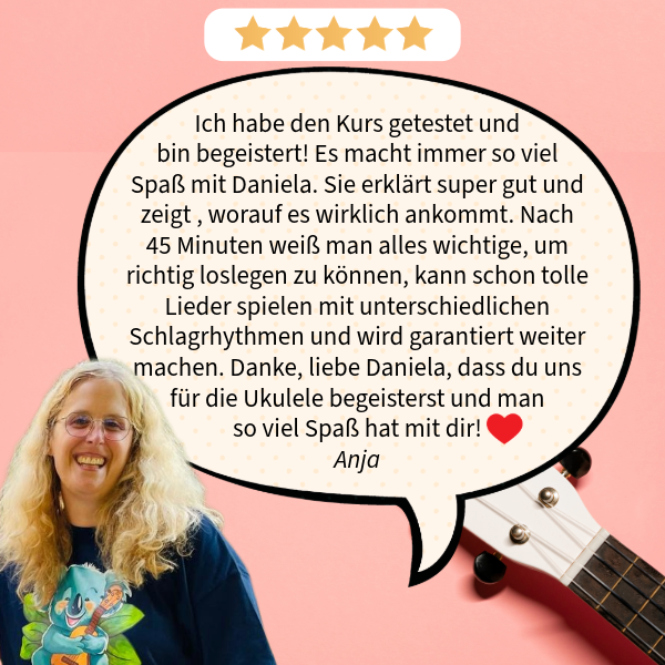 KURS#01: Lerne in 45 Minuten deine ersten 3 Lieder auf der Ukulele - mit Video!