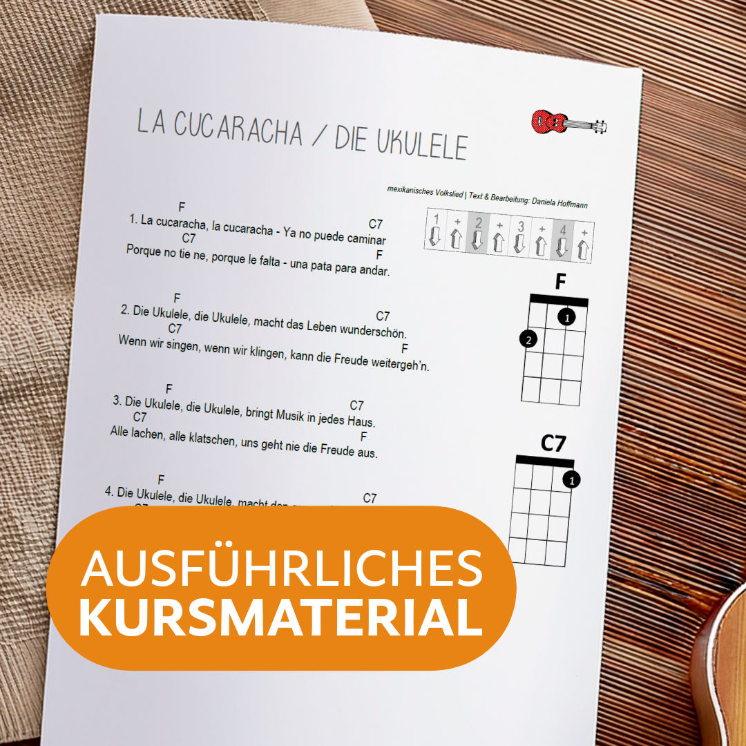 KURS#01: Lerne in 45 Minuten deine ersten 3 Lieder auf der Ukulele - mit Video!