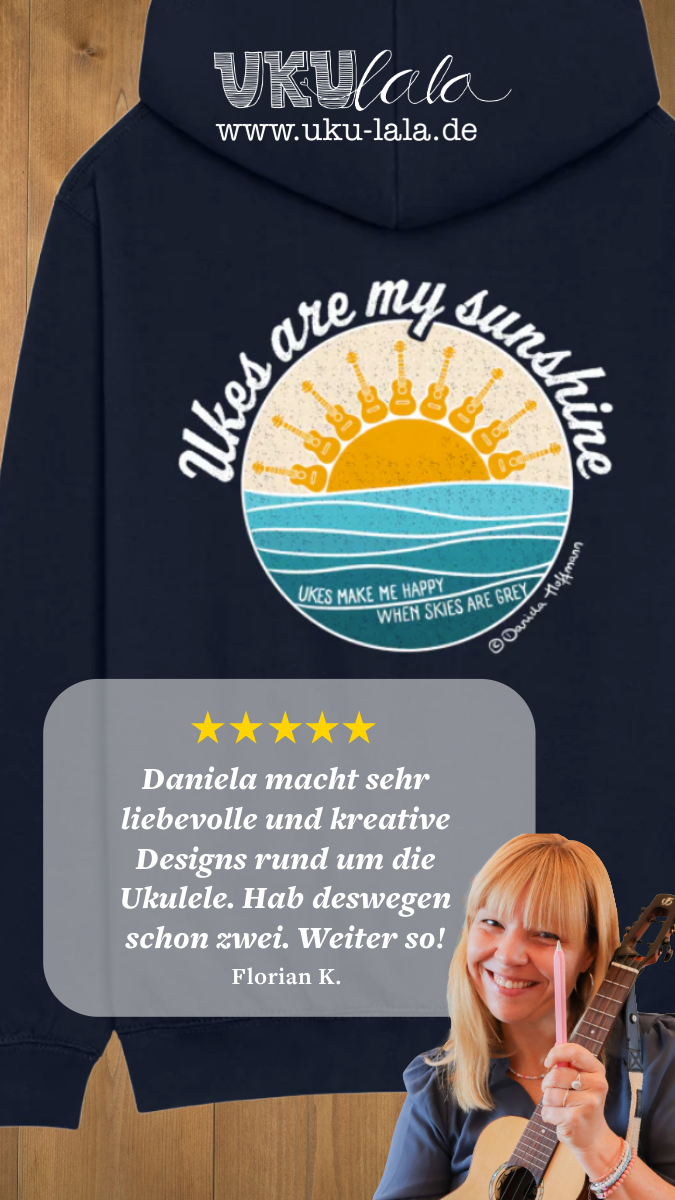 Unisex Kapuzenjacke "Ukes are my sunshine" - blue edition