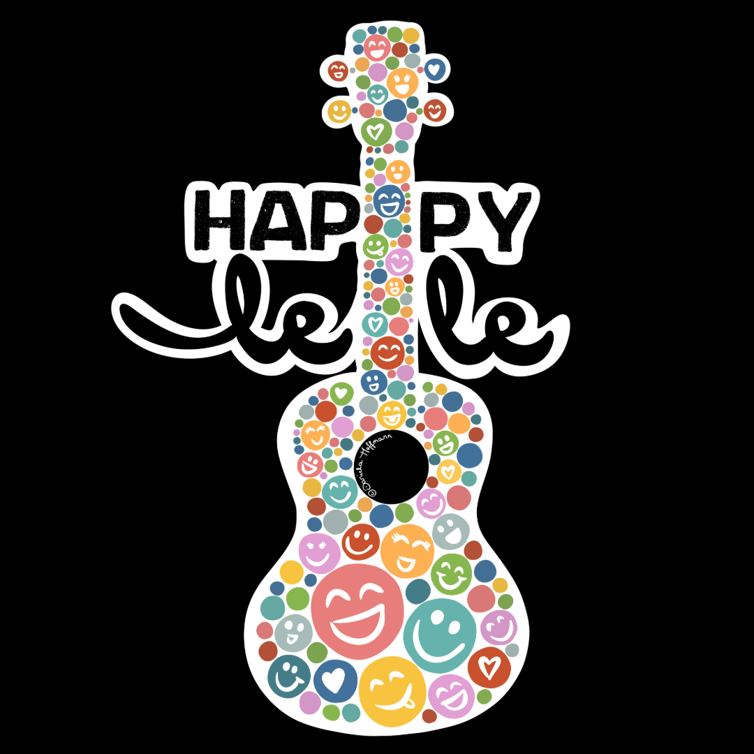 Ukulele Damen T-Shirt - "HAPPY-lele"