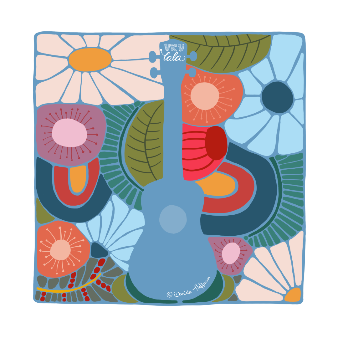 Ukulele-Sweatshirt - "Modern Flowers"