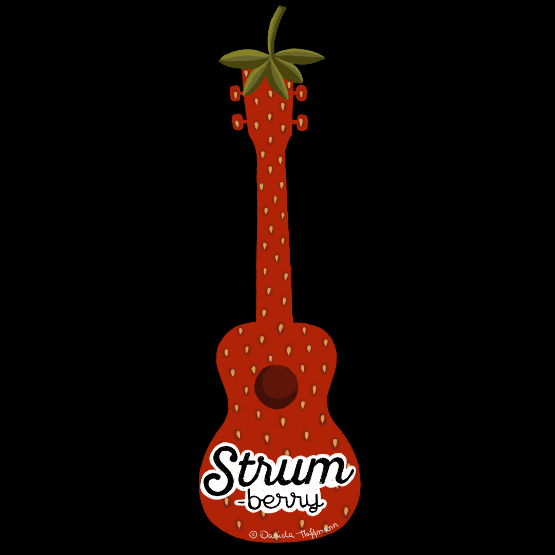 Ukulele Polokleid "Strum-berry"