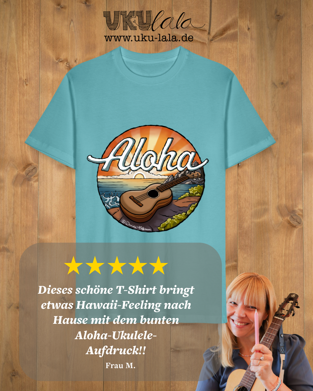 Ukulele T-Shirt Unisex - "Aloha"