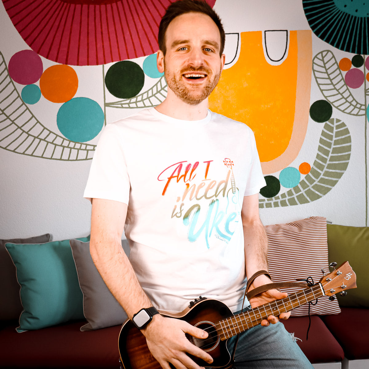 Ukulele T-Shirt Unisex - "All I need is Uke"