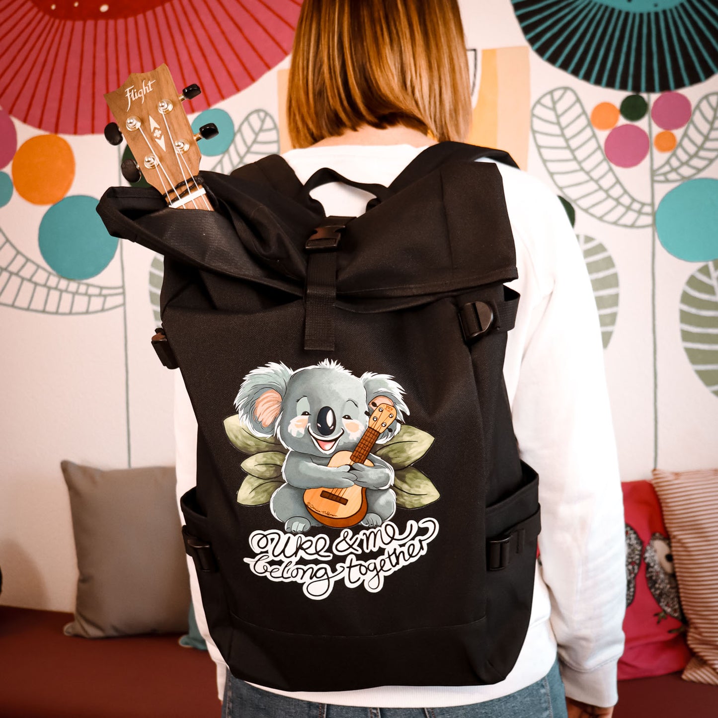 Ukulele Rolltop Rucksack "Leo-lele"