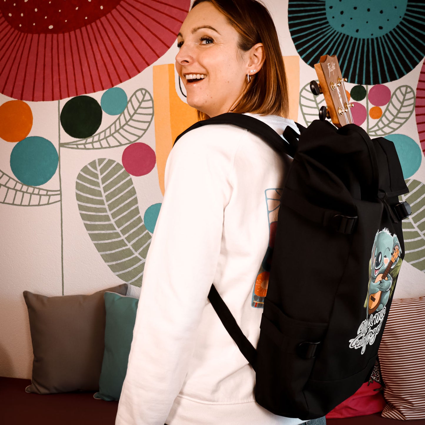 Ukulele Rolltop Rucksack "Leo-lele"