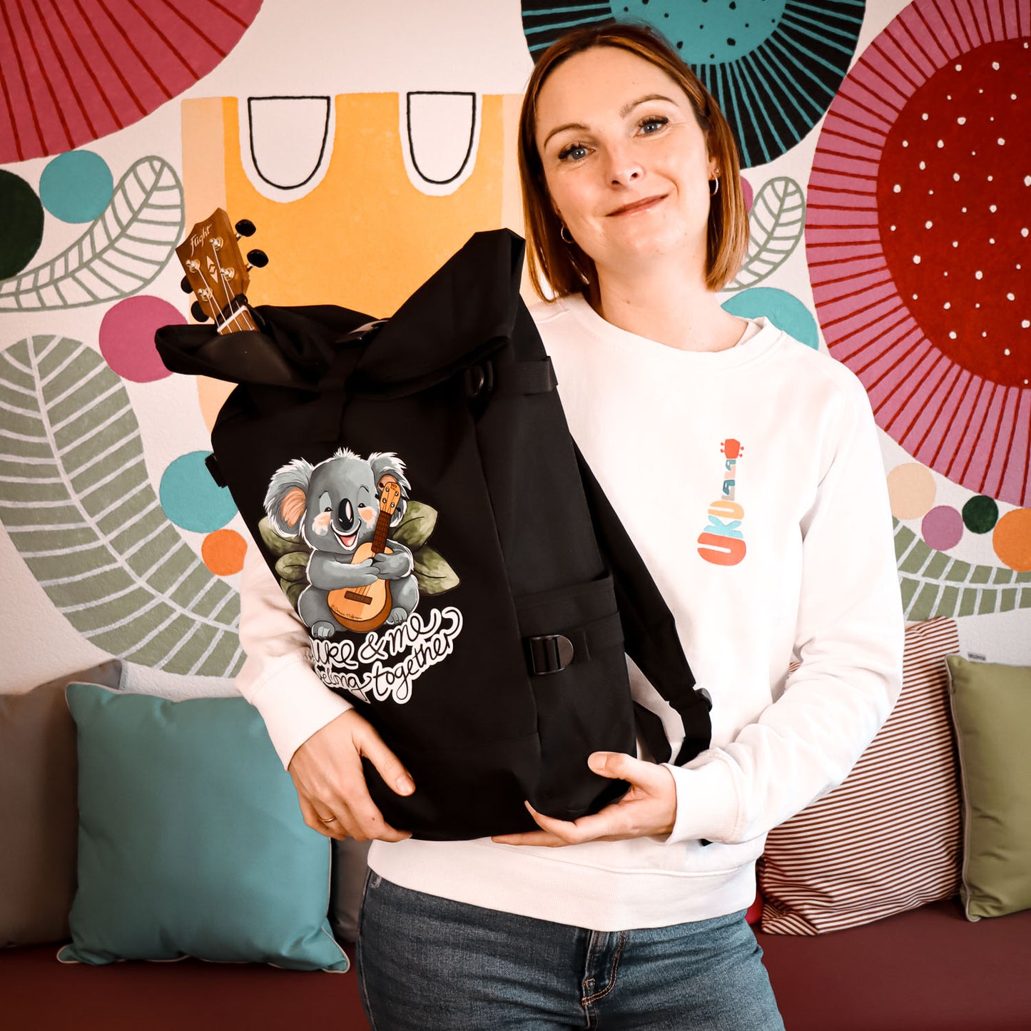 Ukulele Rolltop Rucksack "Leo-lele"
