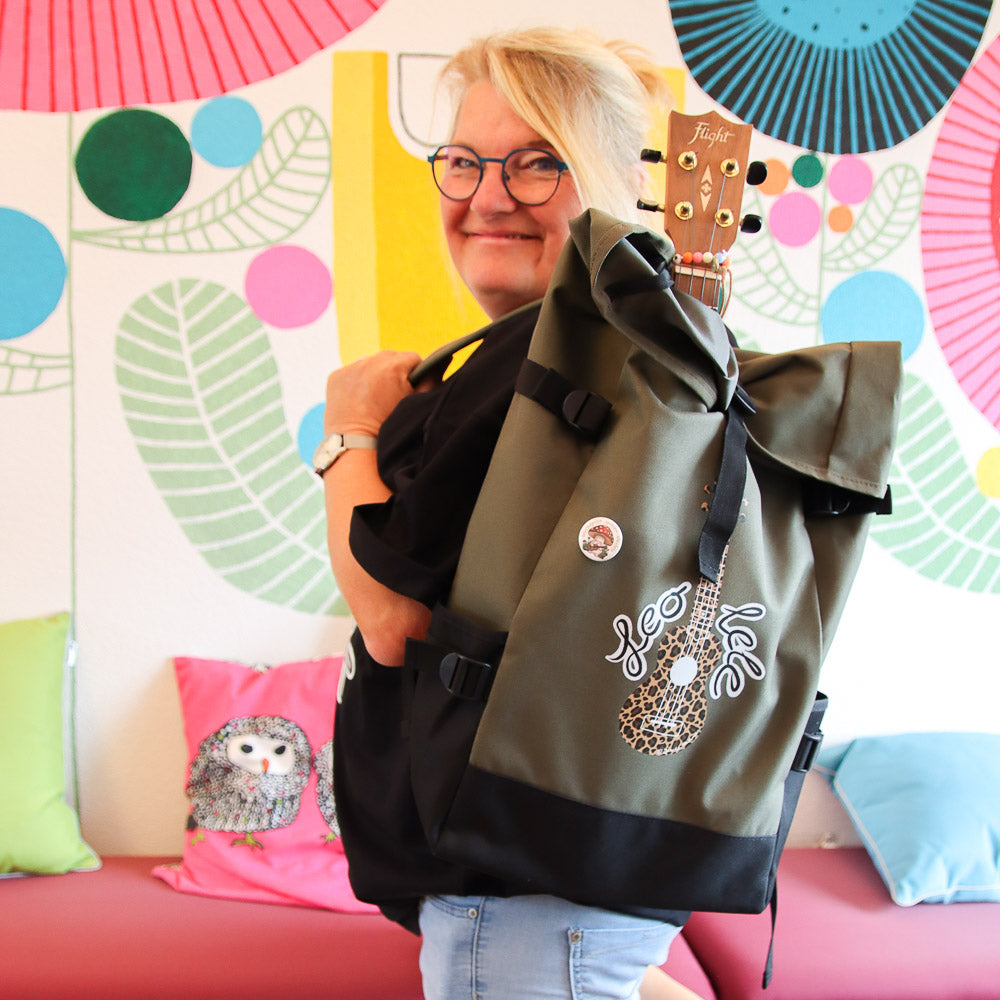 Ukulele Rolltop Rucksack "Leo-lele"