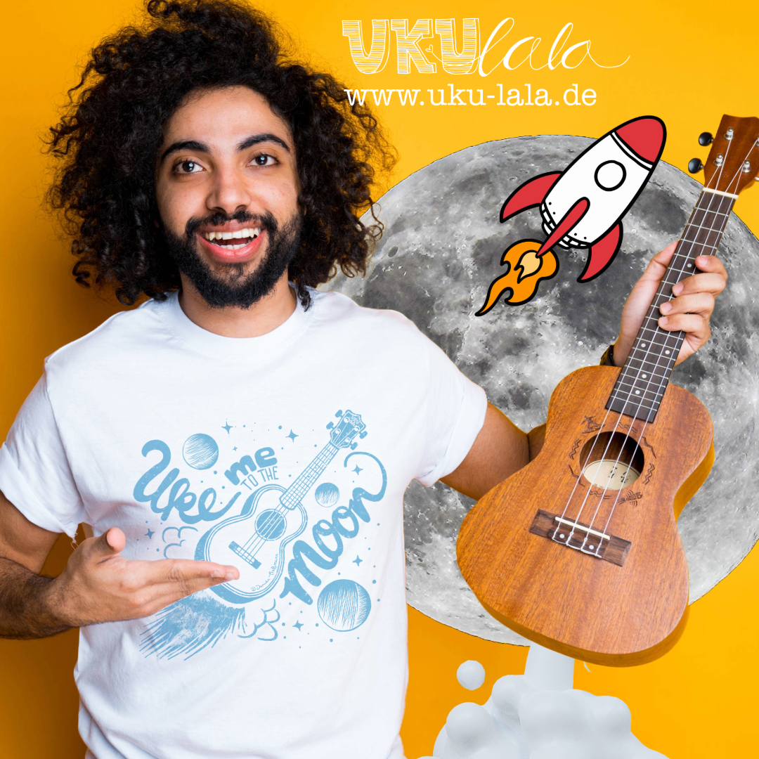 Ukulele T-Shirt Unisex - "Uke me to the moon"