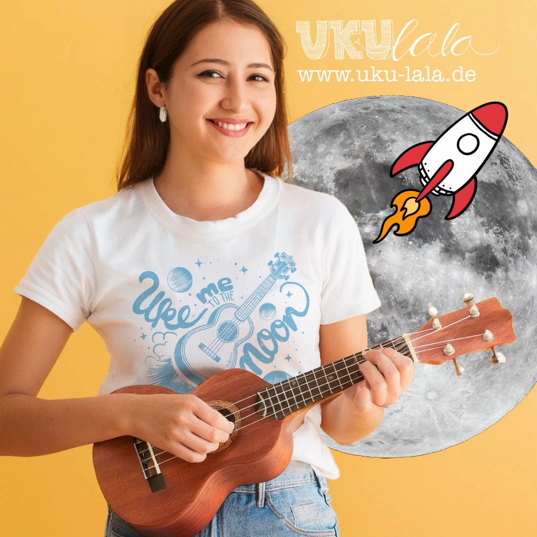 Ukulele T-Shirt Unisex - "Uke me to the moon"