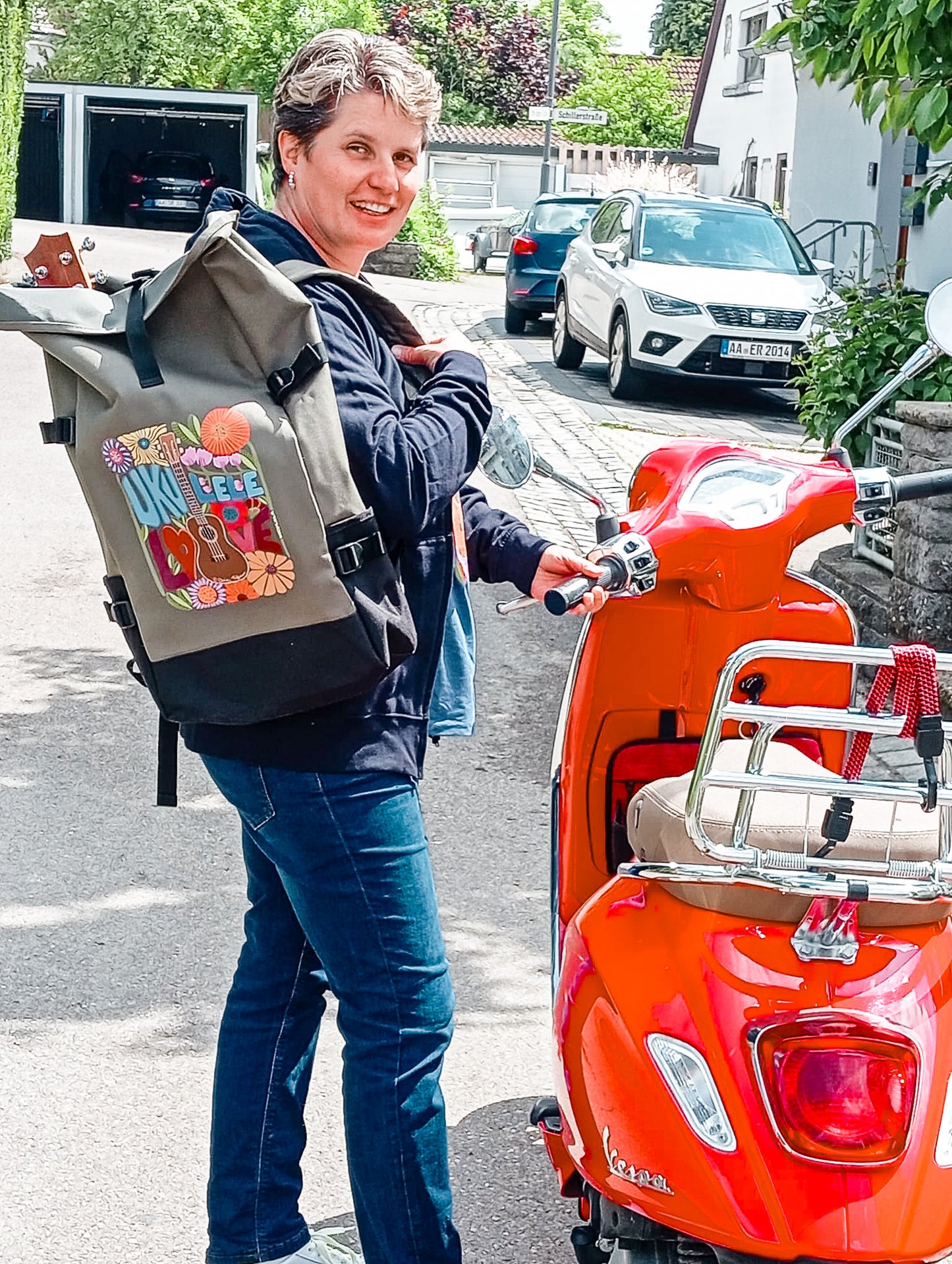 Ukulele Rolltop Rucksack "Ukulele Love"