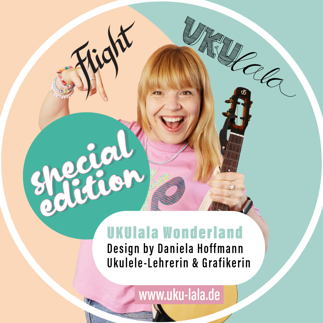 "UKUlala Wonderland" Konzert-Ukulele aus der Art Serie von Flight