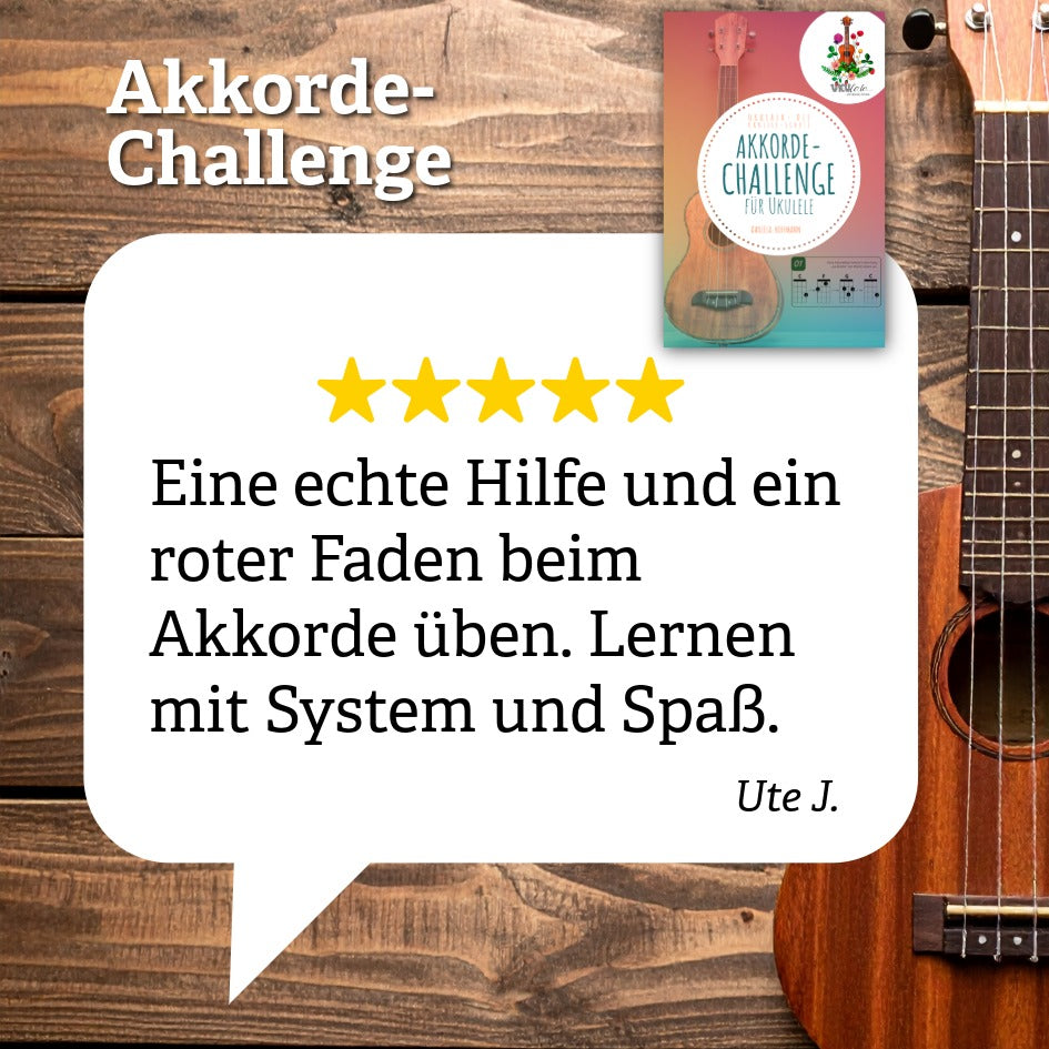 Akkorde-Challenge für Ukulele | Akkorde effektiv üben (PDF)