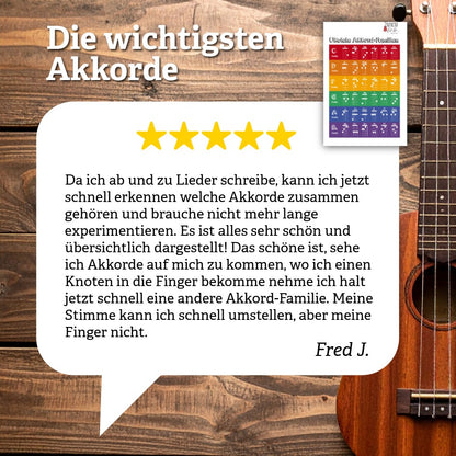 Die wichtigsten Akkorde auf der Ukulele - Akkordfamilien (PDF)