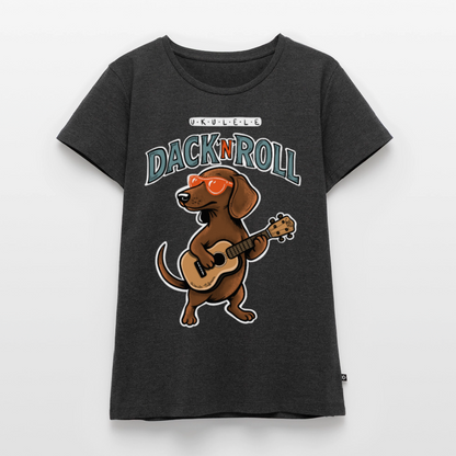 Damen Premium T-Shirt - „Dack’n’Roll“" - Anthrazit meliert