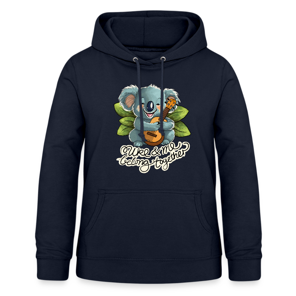 Frauen Hoodie - "Uke and me belong together" - Navy