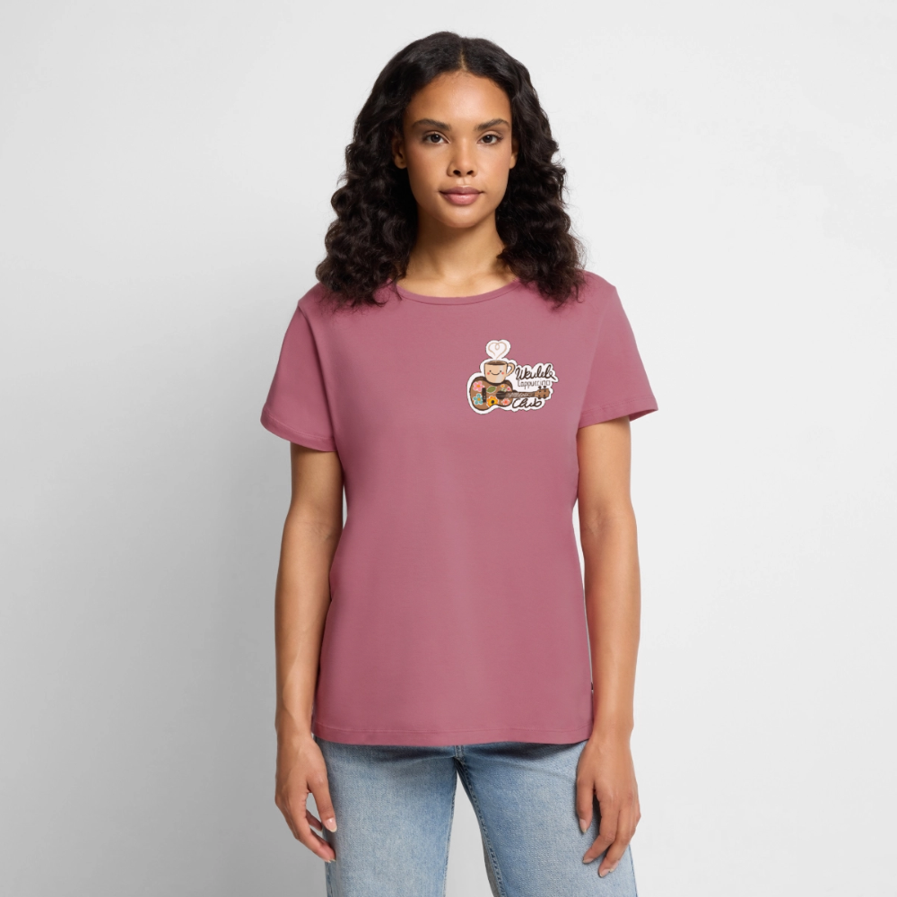 Damen Premium T-Shirt - „Ukulele Cappuccino Club" - Mauve