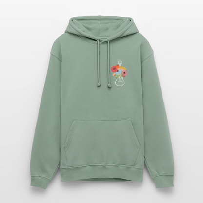 Ukulele Unisex Hoodie - "Flower Power" - Graugrün