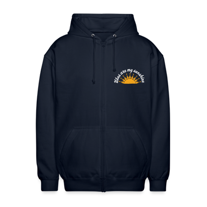 Unisex Kapuzenjacke "Ukes are my sunshine" - blue edition - Navy
