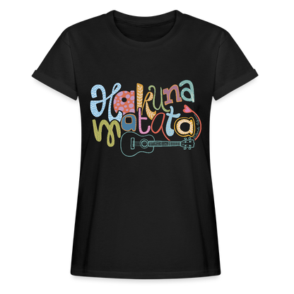 Ukulele Damen T-Shirt - "Hakuna Matata" - Schwarz