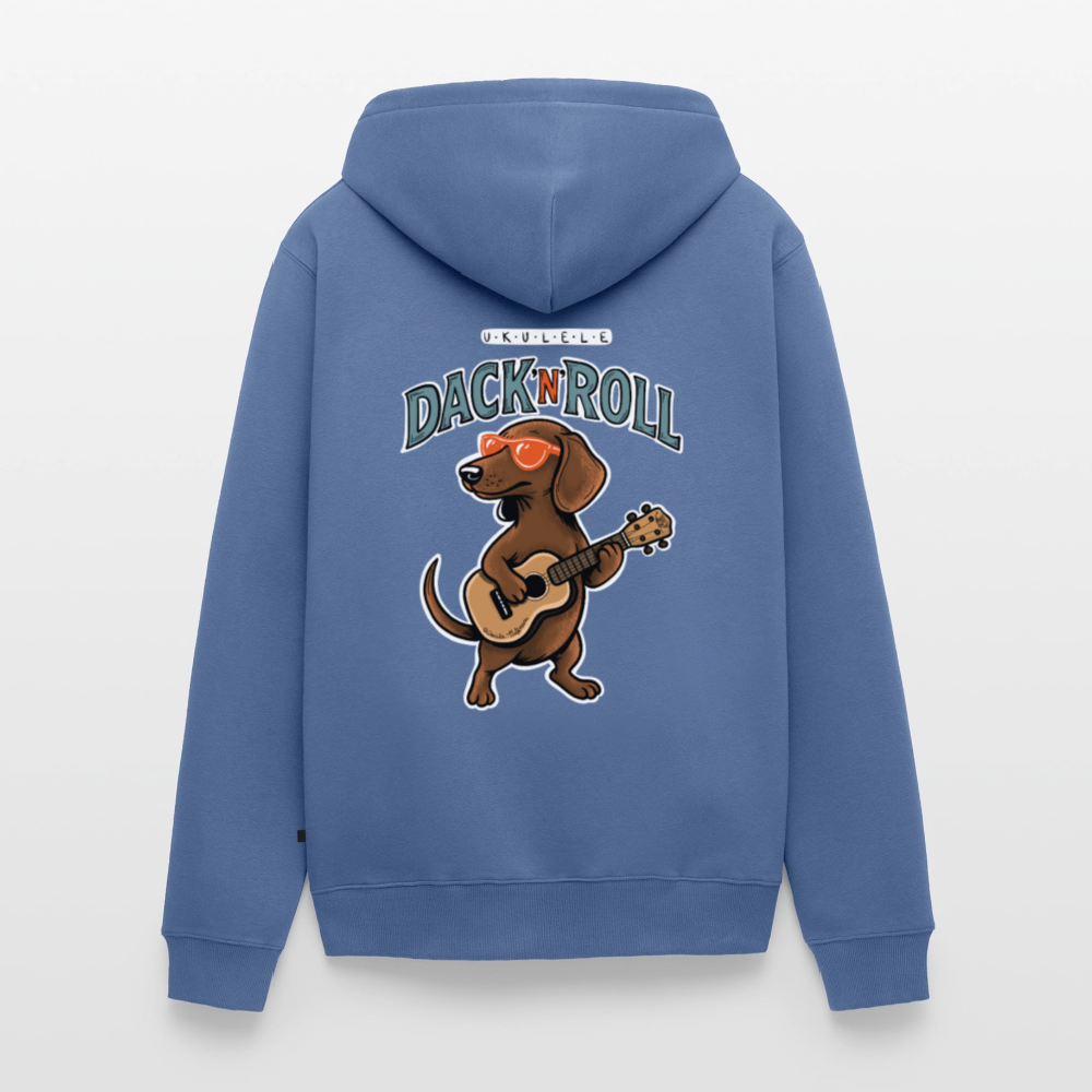 Premium Kapuzenjacke "Dack'n'Roll" - Taubenblau